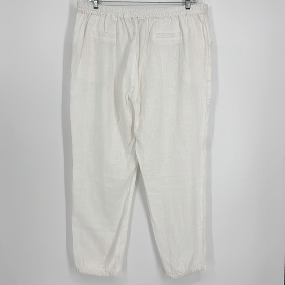 Iximo 100% Linen Paperbag Pants Women’s Size XXL in White New Without Tags! - Picture 10 of 10
